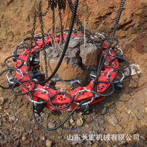 Máquina Hidráulica para Romper Pilotes Changhong para Excavadora, Color Rojo, con Componente Central de Rompedor Hidráulico - Product Image 1