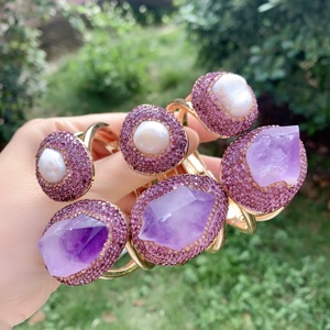 LS- C2546 <span class=keywords><strong>bracciale</strong></span> regolabile di design da indossare ogni giorno <span class=keywords><strong>bracciale</strong></span> di <span class=keywords><strong>perle</strong></span> genuine per le vacanze con braccialetto di ametista bel design - Product Image 2