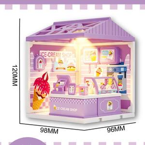 <span class=keywords><strong>HTL</strong></span> DIY Tienda en Miniatura de Bloques de Construcción con Luz LED, Escena de Simulación, Adorno de Tienda para Niños, Juego de Imitación - Product Image 2
