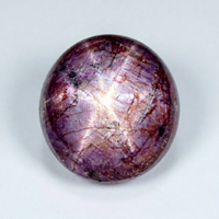 Pierre précieuse naturelle en rubis étoilé, taille marquise, effet étoile rouge, BU GEMS, 30x25mm, 96 carats, certifiée par un tiers, Rajasthan