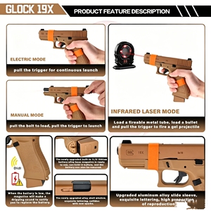 <span class=keywords><strong>Pistolet</strong></span> <span class=keywords><strong>à</strong></span> hydrogel G19x Gun Metal Gelblaster Gun Goy Guns pour adultes - Product Image 2