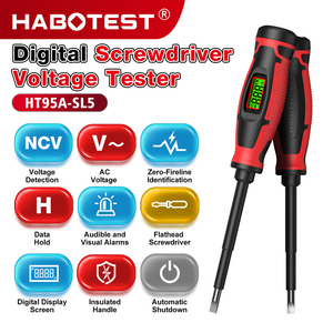Testador Digital de Voltagem HABOTEST HT95A-SL5 12-250V AC Detecção NCV Display LCD Classe de Precisão 0.1 Material ABS Lápis de Teste - Product Image 2