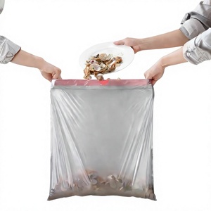 Sacs poubelles robustes à cordon de serrage en PEHD, perforés, en rouleau, faciles à déchirer, pour déchets de cuisine, fournisseur en gros - Product Image 1