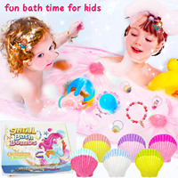 Bombes de bain rondes bio Unicorn pour enfants et filles, ingrédients 100% naturels, spa à domicile, cadeau d'anniversaire surprise