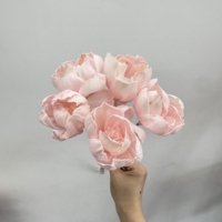 Bunga Peony Kayu Buatan Tangan Multi-Warna Dekorasi Dinding Rumah Tanaman Bunga untuk Wisuda Natal Rangkaian Potong