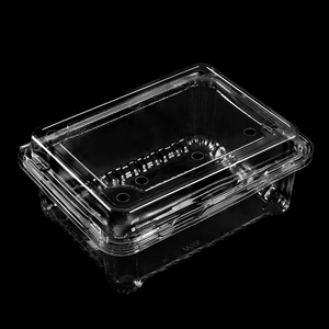 Nhựa rõ ràng trong suốt gấp lưu trữ rõ ràng salad trái cây nhựa thực phẩm <span class=keywords><strong>container</strong></span> bao bì hộp - Product Image 1