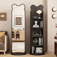 Miroir pleine longueur mural de haute qualité, style influenceur, 3D, épaisseur 20 mm, coins arrondis, amincissant, pour filles