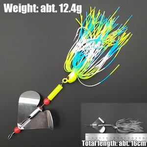 Lunker 12.4g bruyant <span class=keywords><strong>Buzz</strong></span> dur pêche à la traîne Wobblers métal Spinner appâts lame rotative bulle Vibration hélice pour poisson d'eau douce - Product Image 4