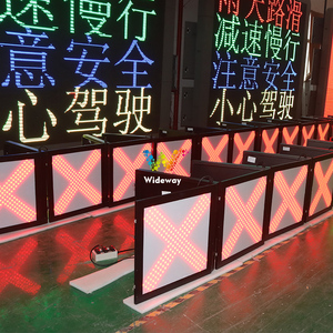 Trạm thu phí đường cao tốc 600mm chữ thập đỏ mũi tên màu xanh lá cây đèn giao thông kiểm soát làn đường dấu hiệu biến thông tin mũi tên - Product Image 4