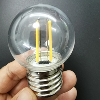 BC G45 2W LED Filament Globe Lampe Couvercle en plastique Transparent pour E27 Base AC Power pour jardin chapiteau guirlande lumineuse