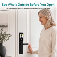 Serrure intelligente à levier en aluminium SJJ avec empreinte digitale, application Tuya, clavier tactile, carte IC RFID, entrée sans clé, Cloud pour hôtel et appartement
