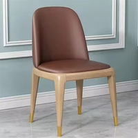 Chaises de salle à manger en cuir nordique, design moderne et luxueux, vente flash VL, bois massif