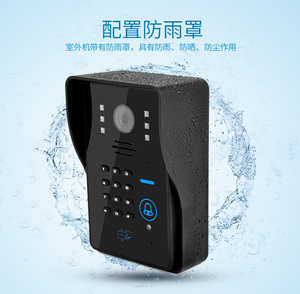 HD ev güvenlik erişim kontrol sistemi ile kablolu kapı zili kamera görüntülü kapı telefonu dokunmatik ekran & tokatlamak kart anahtarcı - Product Image 5