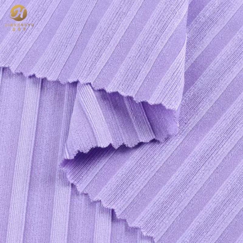 High Quality 12x8 220g Polyester Rib Knit Fabric Breathable Sportswear ...