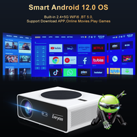 Everycom Q10W Max 1080P Full HD Nouveau Android 12 BIG Memory 3 + 64GB Smart Home Cinéma LCD Vidéo TV Vidéo Projecteur 4k Projecteur