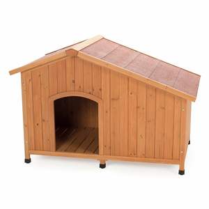 Sağlam ahşap köpek evi asimetrik köknar ahşap büyük/ekstra büyük köpek evde beslenen hayvan ev - Product Image 1