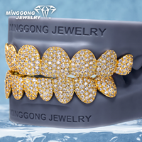 Grillz dentaire personnalisé en forme de nid d'abeille, plaqué or 14K 18K, serti de diamants Moissanite, style Hip Hop Rapper, pour hommes et femmes