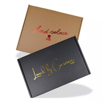 Emballage ondulé cosmétique de couleur rose personnalisé, boîte postale en feuille d'or, boîte d'expédition, boîte en papier avec Logo