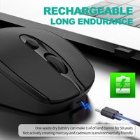 Souris de jeu sans fil 2,4 G portable à double mode, rechargeable, pour ordinateur portable et bureau – Meilleure vente