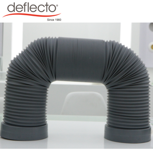 Tuyau d'échappement épaissi pour hotte de cuisine 100MM <span class=keywords><strong>X</strong></span> 4M, conduit d'air en PE pour cuisine, tuyau d'aération gris - Product Image 1
