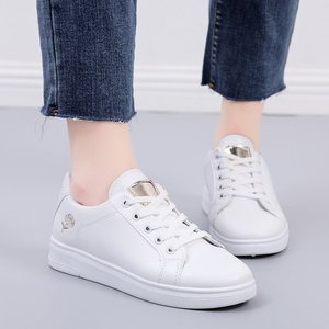<span class=keywords><strong>Zapatillas</strong></span> <span class=keywords><strong>Blancas</strong></span> para <span class=keywords><strong>Mujer</strong></span> con Plataforma y Suela Gruesa, Zapatos Casuales para Caminar, Modernas, de <span class=keywords><strong>Piel</strong></span> Sintética, con Cordones, de Caña Baja, Deportivas - Product Image 3