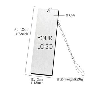 Segnalibro con ciondolo a foglia di metallo in acciaio inossidabile insegnante di studenti inciso regalo di lettura segnalibro materiale scolastico regalo per il giorno dell'insegnante - Product Image 3