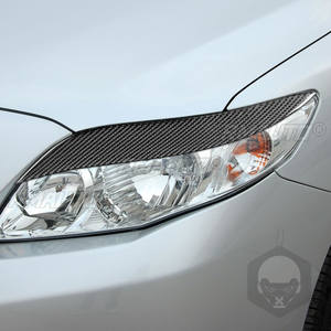 2 pièces de garnitures de phares en fibre de carbone pour Toyota Corolla 2008-2011, autocollants de phares, garnitures de phares - Product Image 6