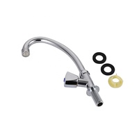 ITALOMIX Nouveauté Robinet de cuisine moderne classique à poignée unique, mitigeur à montage sur plan, bec haut en céramique pour eau froide