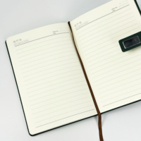 Vente en gros d'articles promotionnels de luxe bleu Cahier de cadeaux Cadeau d'affaires Personnalisable Cahier Coffret-cadeau avec stylo