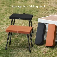 Tabouret pliant portable en aluminium pour camping extérieur, style boîte de rangement, chaise de pêche compacte