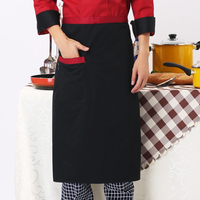 Uniformes de bar de cuisine et de restaurant Tablier de taille en coton polyester de l'ouest Tabliers de chef et de serveur d'hôtel demi-longs