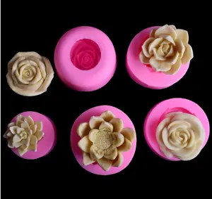 Lotus rose silicone mold DIY chocolate cake decoration jelly pudding handmade soap