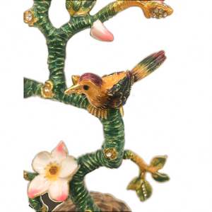 Vases de table décoratifs pour fleurs et oiseaux en émail pour l'artisanat et les arts en métal personnalisé pour la décoration intérieure - Product Image 4