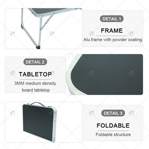 طاولة نزهة محمولة صغيرة قابلة للطي من الألومنيوم سهلة الحمل للاستخدام في الحدائق والساحات - Product Image 2
