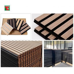 Dalle à lattes Panneau Acoustique-Bois-Panneaux muraux Déco Mur Bois 1X1 Chêne 9Mm Art Mdf 3D Acoustique Plafond Panneau Acoustique - Product Image 6