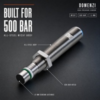 Capteur de proximité inductif Domenzi M12x1 18 mm, 500 bars, NPN/PNP en option, pour la détection de position des cylindres