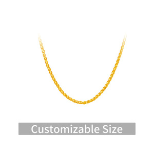 Collana a catena O-Link spessa in oro puro <span class=keywords><strong>24K</strong></span>, catena semplice in oro 999.9, peso personalizzabile, regalo moderno e alla moda - Product Image 5