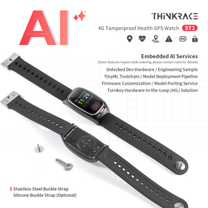 นาฬิกาอัจฉริยะ THINKRACE 4G GPS สายสแตนเลส ปุ่ม SOS ตรวจวัดอัตราการเต้นของหัวใจ พร้อมซอฟต์แวร์ติดตามด้วย AI สายรัดข้อมือสำหรับผู้สูงอายุ - Product Image 1