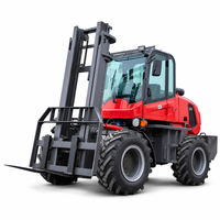 Chariot élévateur tout-terrain diesel 4 tonnes, capacité de charge nominale de 4000 kg, chariot élévateur articulé 4x4 avec une grande capacité de franchissement pour les conditions difficiles