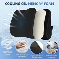 Coussin de soutien lombaire en mousse à mémoire de forme pour chaise de bureau ergonomique, soulagement des douleurs sciatiques et du coccyx