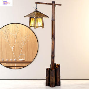 Lampes sur pied rétro tissées, pêche, table, nuit, salon de thé zen, style <span class=keywords><strong>chinois</strong></span>, salon et bureau - Product Image 3