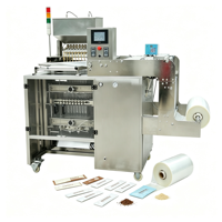 Machine d'emballage verticale multi-voies pour sachets de petite taille, pour le remplissage et la fermeture de poudres, granulés et liquides