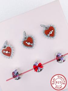 Vente en gros d'usine, marque HaYa, breloques tendance en argent sterling 925 pour bracelets, accessoires de fabrication de bijoux DIY en vrac - Product Image 2