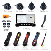 10.1 pouces 6 + 128G OEM lecteur DVD de voiture écran tactile Android stéréo Radio Wifi panoramique Navigation 360 système de caméra de voiture