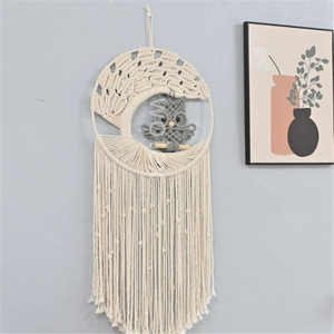 Personnalisé petit ange sur balançoire <span class=keywords><strong>arbre</strong></span> <span class=keywords><strong>de</strong></span> <span class=keywords><strong>vie</strong></span> capteur <span class=keywords><strong>de</strong></span> rêves boho poupée couronne <span class=keywords><strong>macramé</strong></span> mur Art enfants salle <span class=keywords><strong>de</strong></span> lecture décor - Product Image 3