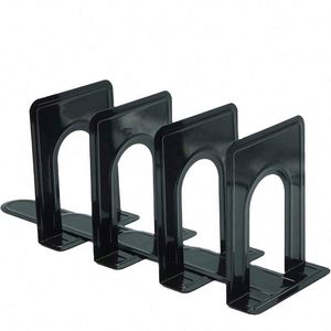 Sujetalibros Metálicos Resistentes para Hogar, Oficina y Escuela, Organizador de Libros con Almohadillas Antideslizantes para Libros, Revistas y DVD, Perfecto - Product Image 1