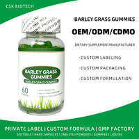 Gummies à l'herbe d'orge, formule personnalisée, fabrication OEM, certifiées GMP, supplément de bien-être sur mesure