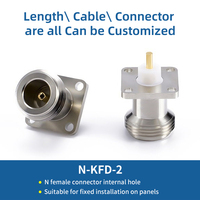 Adaptador RF de Tipo N a Hembra Roscada, 50 Ohmios, Baja Pérdida, Convertidor Coaxial para Estación Base de Antena, Compatible con Personalización OEM