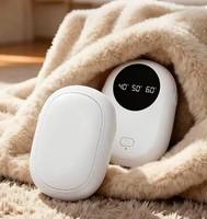 Nouveau chauffe-mains magnétique détachable - Chauffe-mains rechargeable par USB avec écran numérique 2-en-1