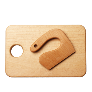 Ensemble de couteau à légumes et planche à découper en bambou pour enfants, écologique et fait main - Product Image 2